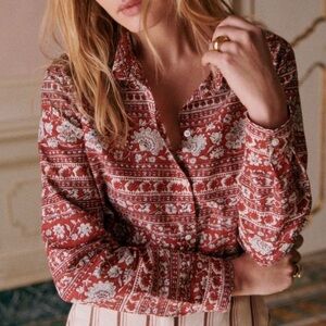 Sezane Pierro Shirt in Sara Red